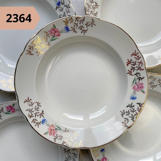 Piatto Fondo Individuale in Maiolica Floreale Vintage – Stoviglie, Retro (photo 17 of 19)