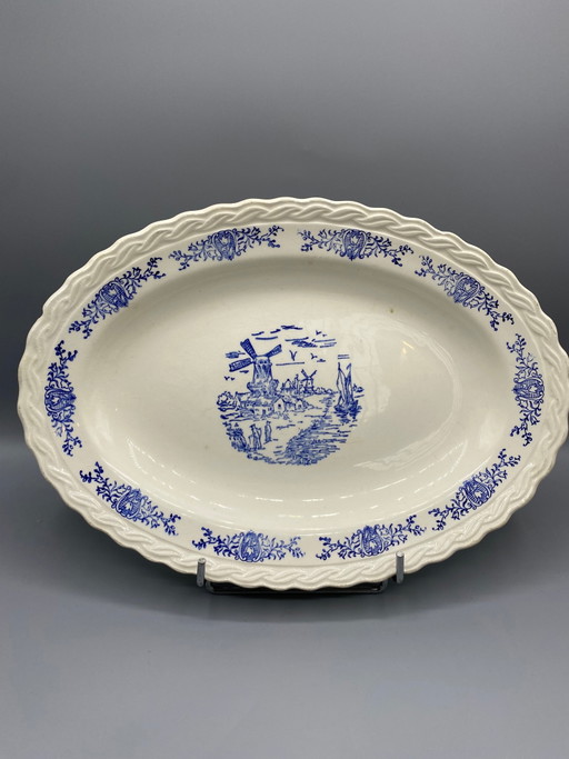Large Dutch plate, C&S Rotterdam, windmill landscape – servies