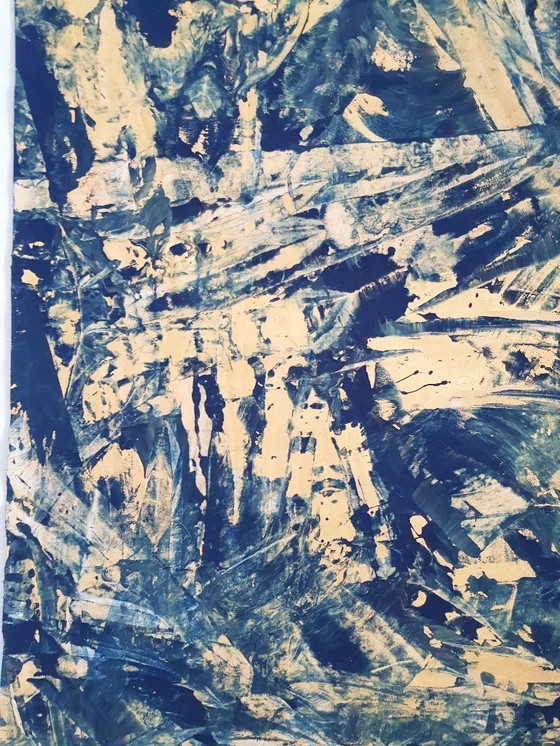 Image 1 of Jürgen Angeler - Cubismo azul y dorado