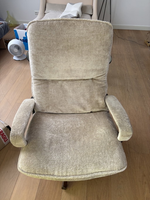 Sedia King Strassler (designer Andre Vanden Beuck) – Strässle, draaistoelen, Wood, Wool