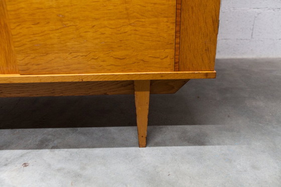 Image 1 of 1970s Scandinavian wardrobe with hanging space, shelf, mirror, 21x126cm, 2 doors