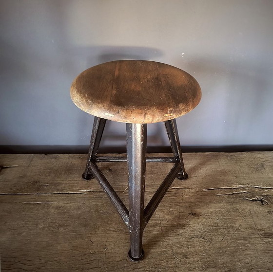 Image 1 of Rowac Stool 45 cm Workshop Stool Bauhaus Design