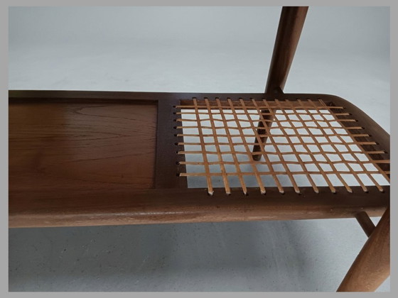 Image 1 of Louis van Teeffelen Coffee Table No. 37 – Teak & Rattan, Webe, 1960s