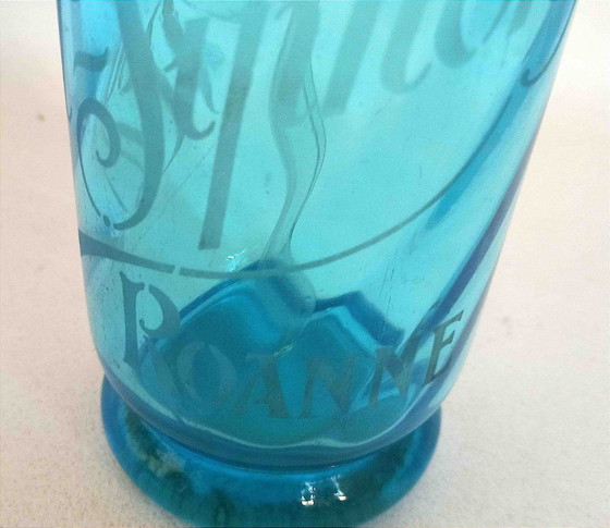 Image 1 of Blauwe seltzer sifon 1900 Hoogte 29,7 cm