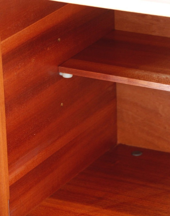 Image 1 of Zebrano Scandinavisch dressoir - Vintage jaren 60 buffet