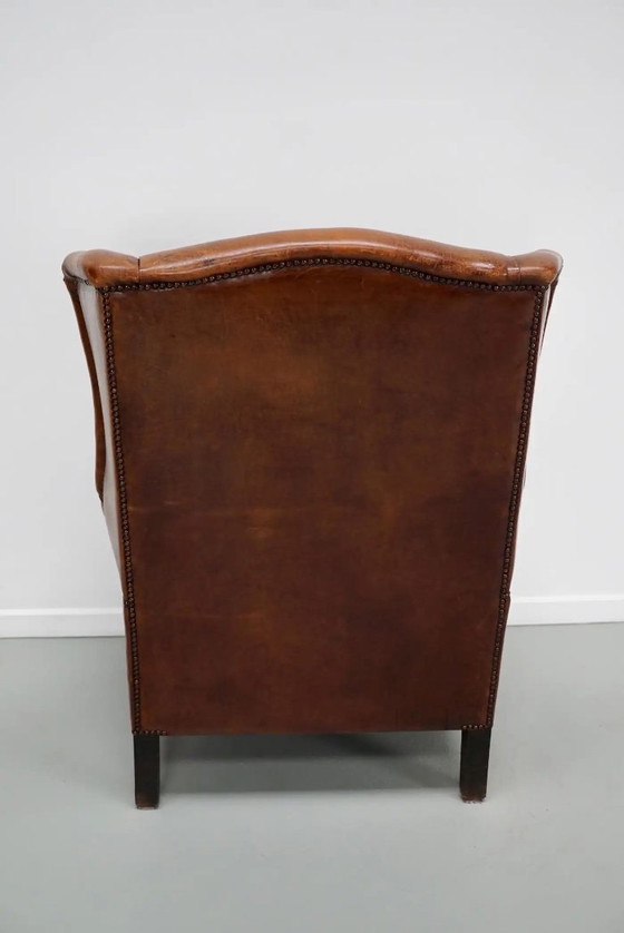 Image 1 of Vintage Nederlandse cognackleurige leren clubfauteuil