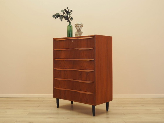 Image 1 of Kommode aus Teakholz, dänisches Design, 1970er Jahre, hergestellt in Dänemark