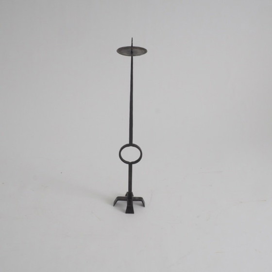 Image 1 of Wrought Iron Standing Candle Stick Holder