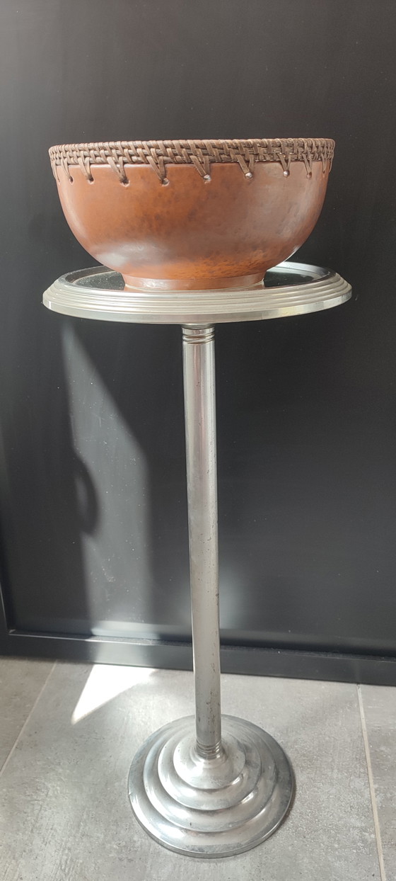 Image 1 of Coupe poterie Rinjani Lombok Indonésie Argile et rotin
