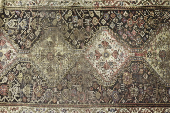 Image 1 of Tappeto Qashqai orientale lungo, tessuto a mano, stile nomade, anni '20