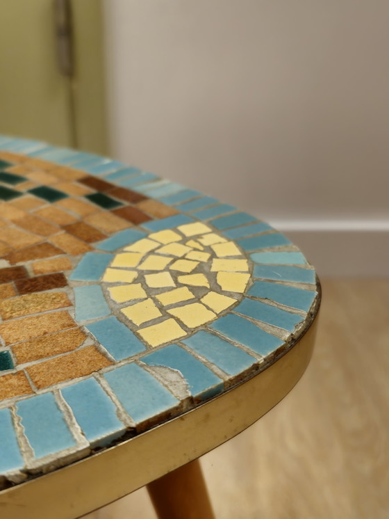 Image 1 of Vintage Mosaic Side Table Plant Table Table