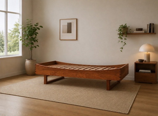 Vintage Teak Bed – eenpersoonsbedden, Wood