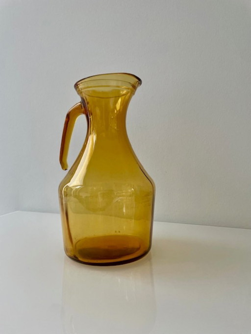 Vintage-Dekanter aus Bernsteinglas von Bormioli Rocco – Italien