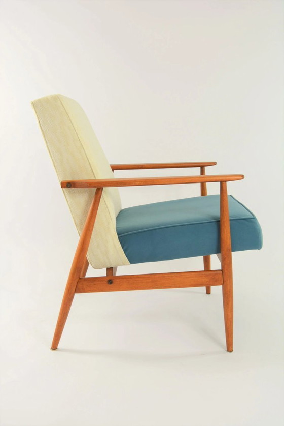 Image 1 of FOX tweekleurige blauwe fauteuil