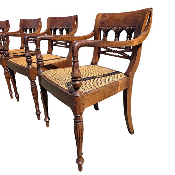 Poltrone coloniali antiche delle Indie Orientali Olandesi, circa 1900 – Sedie da pranzo, Wood (photo 7 of 9)