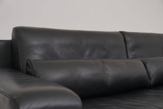 Image 1 of Rolf Benz 6500 Set Sofa Couch Three-seater Two-seater Leather Black