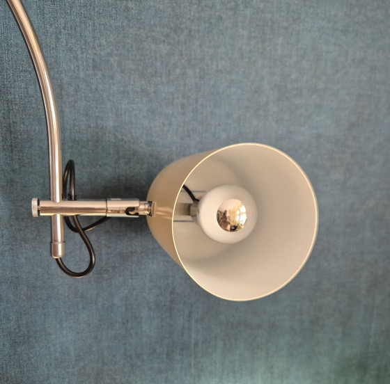 Image 1 of Vintage Floor Lamp / Gepo 1970s / Arc Lamp Ivory