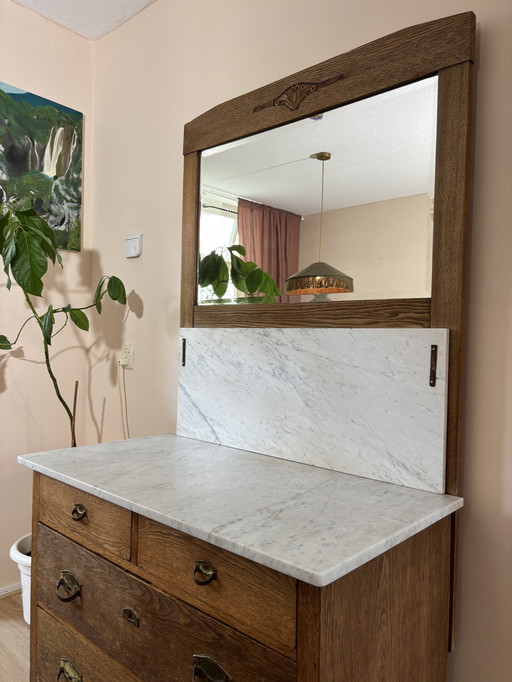 Antique dresser with marble top