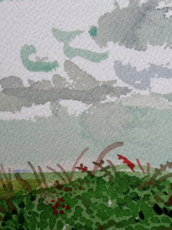 Image 1 of David Hockney (1937–2026), Straße und Bäume bei Wetwang, Copyright David Hockney, Gedruckt in Großbritannien