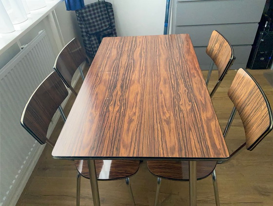 Image 1 of Vintage jaren 50 formica eet tafel in mint conditie