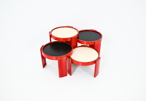 Satztische Modell 780 von Gianfranco Frattini für Cassina, 1960er Jahre, 4er-Set