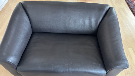 Canapé Desede DS47 marron 1677 en cuir à col cigare