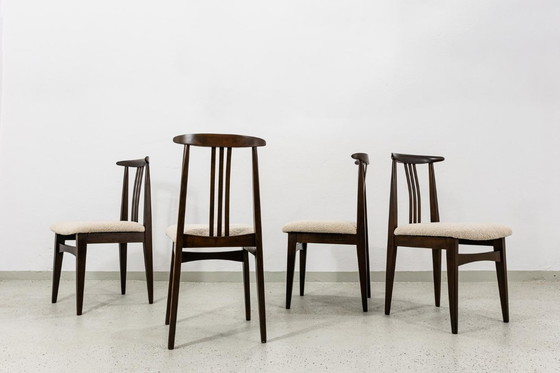 Image 1 of VENTE Ensemble de 4 chaises de salle à manger de M. Zieliński, années 1960