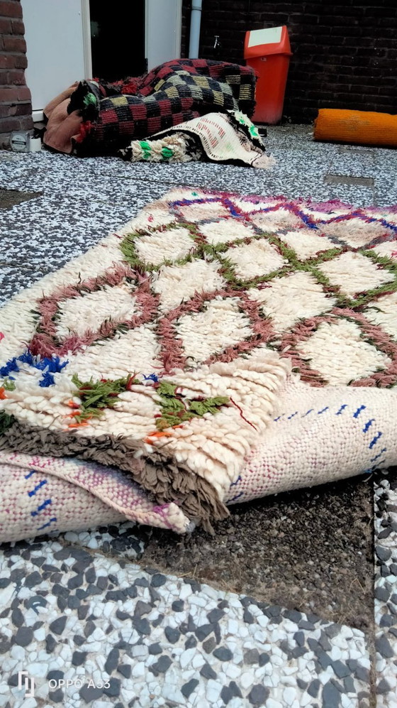 Image 1 of Hand-knotted Berber wool rug 175x70cm