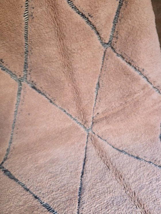 Image 1 of Light Brown Moroccan Beni Ourain plush rug 243 x 160 cm 