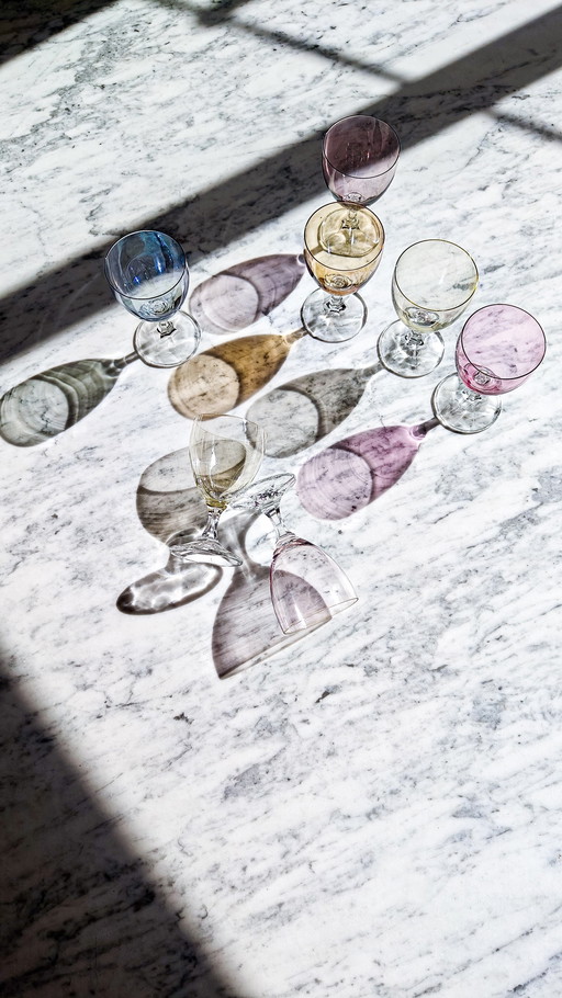 7x schott swiesel multicoulour wine glaze