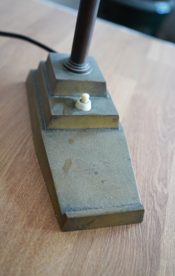 Image 1 of Art Deco Table Lamp ASTAX / Vintage Banker's Lamp / Classic Desk Lamp / Notary Lamp