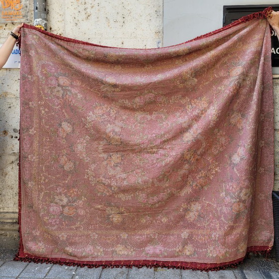 Image 1 of Large bedspread/tapestry, floral print, 40's - Eastern Europe