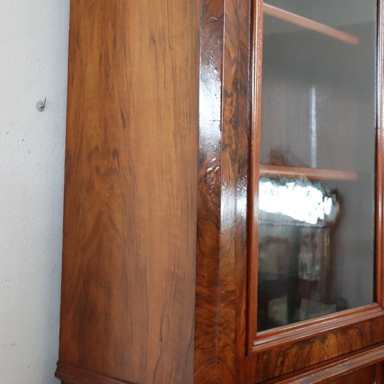 Image 1 of Credenza antica in radica di noce, Italia, metà del XIX secolo