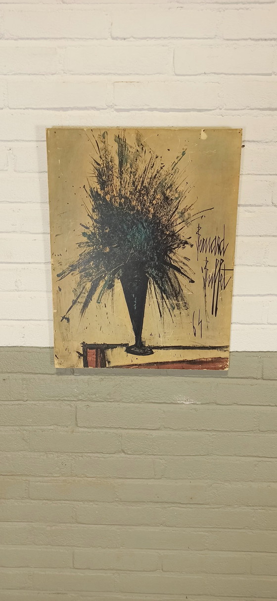 Image 1 of Bernard Buffet Vintage Print on Wood