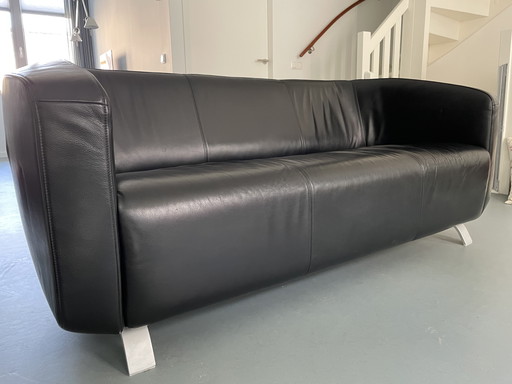 Rolf Benz 6000 Leather 2.5 Seater Sofa Black