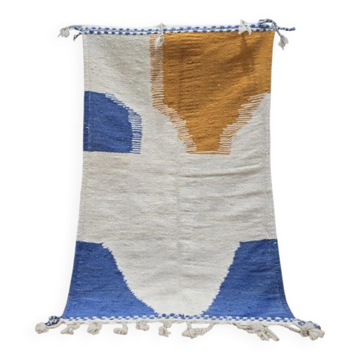 Tapis marocain 100% laine, fait main, 250x150 cm, qualité supérieure.