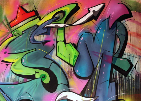 Image 1 of Originalgemälde von Saname – „100 Titel 88“ – Street Art – 107 x 117 cm