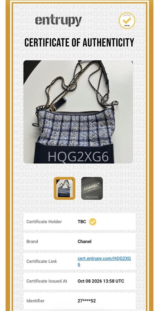 Gabrielle Tweed Shoulder Bag serie 27 – Chanel, Borse a tracolla, Pelle, Metallo (photo 13 of 14)