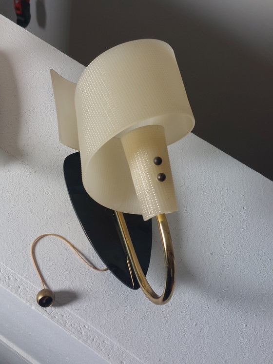 Image 1 of Coppia di lampade da parete vintage di metà secolo in ottone Geru