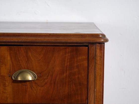 Antique pine chest of drawers with four drawers and brass handles – Central Europe, circa 1900 – Metal (photo 33 of 40)