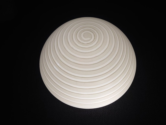 Image 1 of Vintage Brüne Glas Germany swirl plafonnière