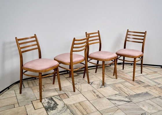 Image 1 of Set of 4 Dining Chairs, TON, 1960s, Czechoslovakia