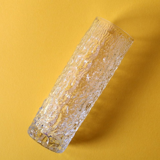 Image 1 of Set di 5 bicchieri vintage con motivo a corteccia / Servizio da tavola in vetro pressato di metà secolo / Italia / Anni '80