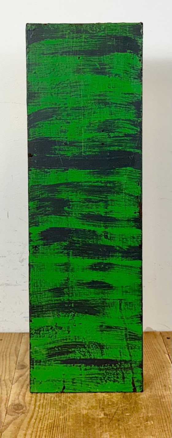 Image 1 of Grande lettera I in ferro verde vintage per facciata, anni '70