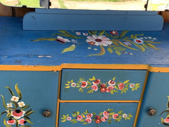 Hand Painted Wooden Dressing Table, 1940s (photo 8 of 9)