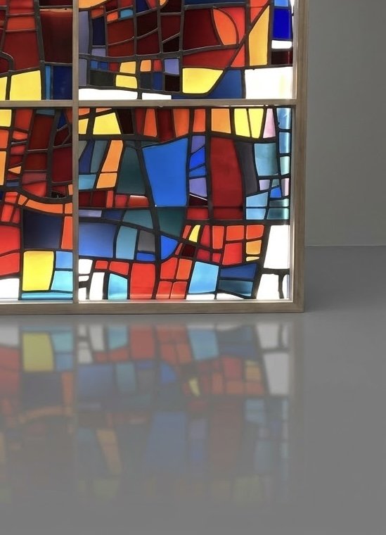 Vetrata Vintage Mid Century 1960 – Arte in vetro, Glass, Metal (photo 2 of 10)