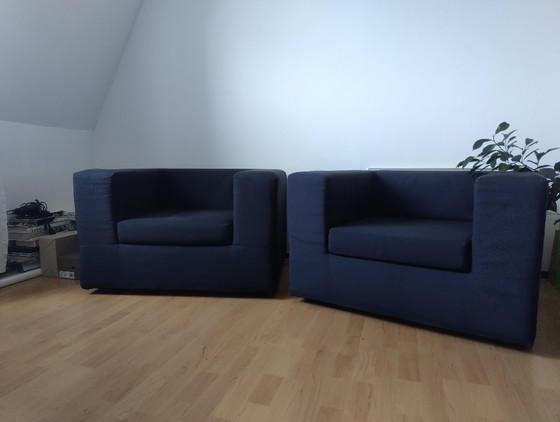 Image 1 of Zanotta Throw Away fauteuil in black textile 