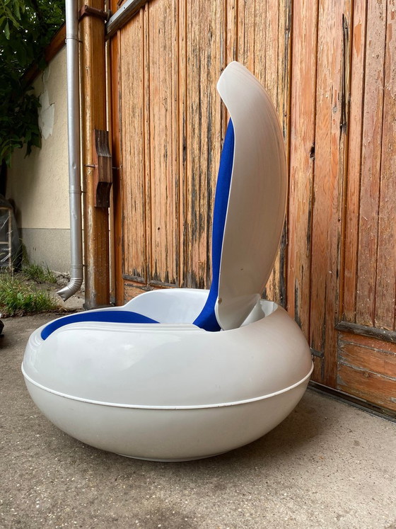 White Garden Egg Chair by Peter Ghyczy, 1968 – Adjustable recliner chair, Mid Century Modern (photo 6 of 6)