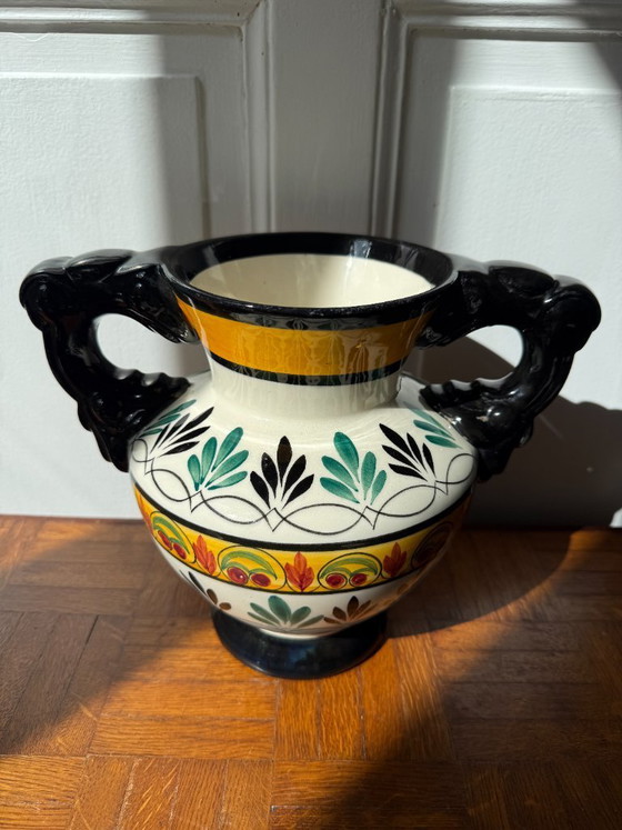 Image 1 of Quimper Keramikvase – handbemalte Dekoration