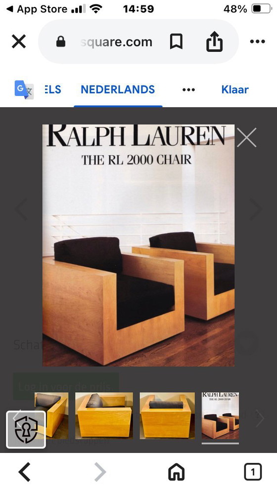 Image 1 of Kubusbank-Stil: Ralph Lauren und Jan des Bouvrie-Stil